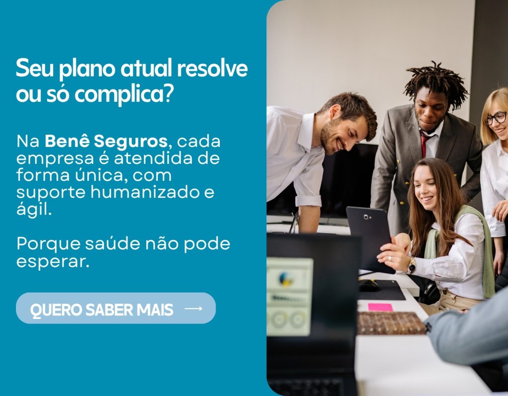 A Benê Seguros facilita a contratação de planos de saúde, odontológico e de vida para empresas, com custo acessível e soluções a partir de 2 vidas. Seguro saúde nas melhores operadoras do Brasil. Consultoria de benefícios corporativos completa para sua empresa.