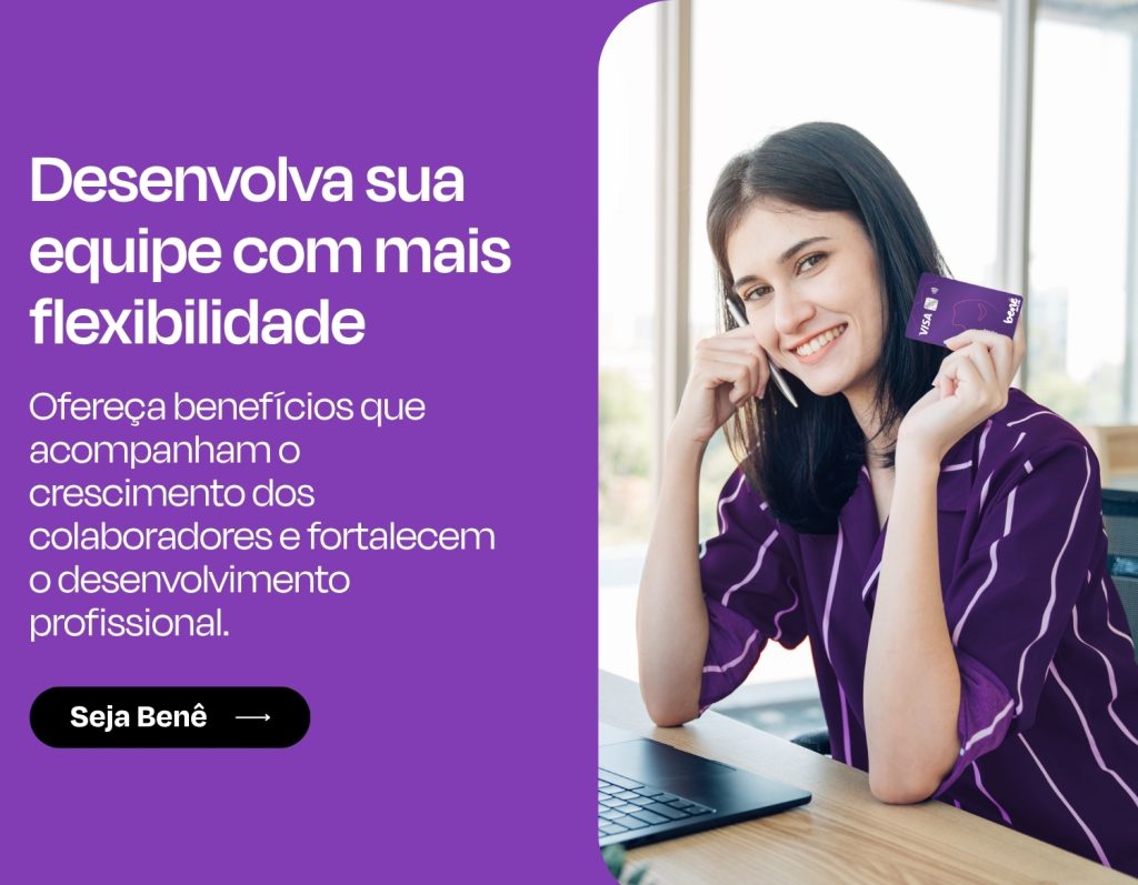 Contrate Já a Benê. A Benê é o melhor cartão multibenefício corporativo, com bandeira Visa e aceitação ampla na vida real.
